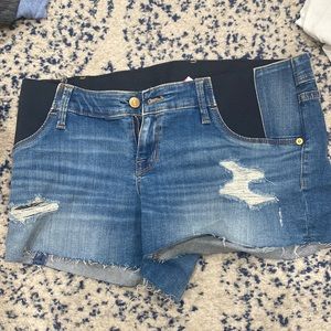 Maternity jean shorts